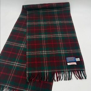 Vintage Pendleton Scott Hunting Tartan Plaid Scarf Virgin Wool USA